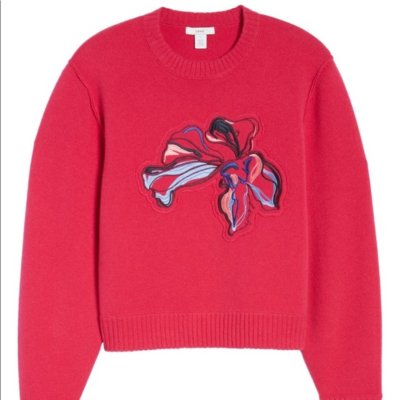 Lewit Sweaters - Lewit floral embroidered cashmere blend sweater